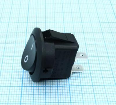 Переключатель клавишный RK2-13 1X1 B/B"0-" ON-OFF, черный /ан 69374