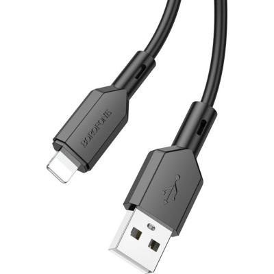 Кабель USB - Lightning 8pin, 1,0м, BOROFONE BX70, 2.4A, черный 