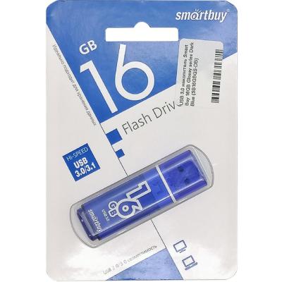USB 3.0 накопитель Smartbuy 16GB Glossy series Dark Blue (SB16GBGS-DB)