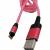 Кабель USB - Lightning 8pin, 1,0м, HOCO U90 Ingenious streamer, LED, магнит, красный