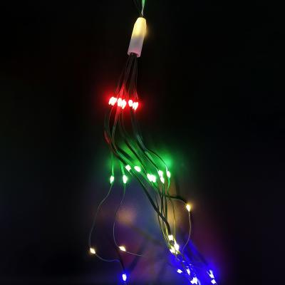Гирлянда водопад-коса + звезда 193L 2,0м, RGB, З.П. LX-421