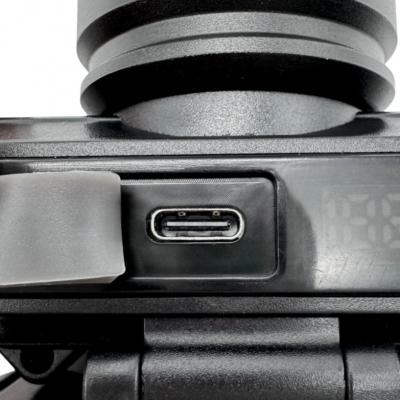 Фонарь налобный KX-1832, Laser LED, ZOOM, встр. акб, Type-C