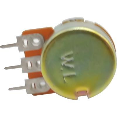 Резистор переменный 3pin, 1М, (d-17 мм, резьба М7, Вал d-6 мм)