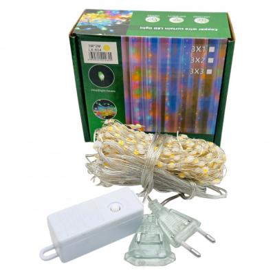 Гирлянда штора, 3,0м/2,0м, 600LED, теплый. LX-604