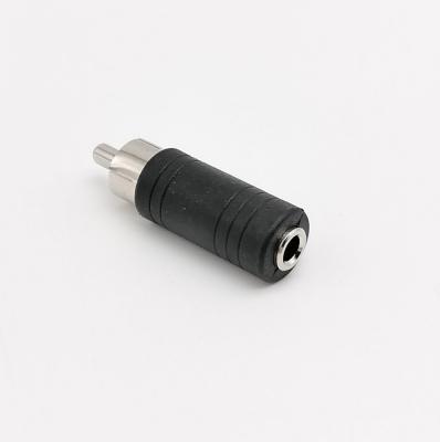 Переходник шт.RCA - гн.3,5 стерео, пластик