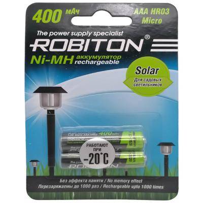Аккумулятор AAA (HR03), 400 mAh, 400MHAAA SOLAR BL2 /13904/ Robiton