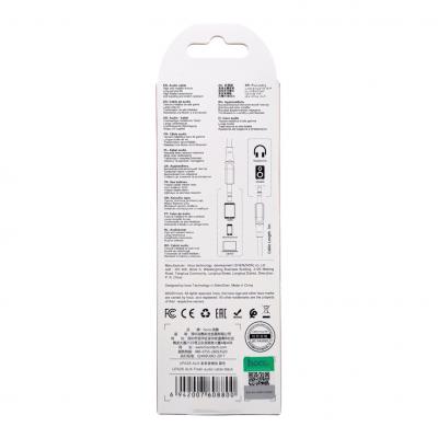 Jack 3,5mm - Jack 3,5mm 1,0м stereo HOCO UPA26 Series, черный