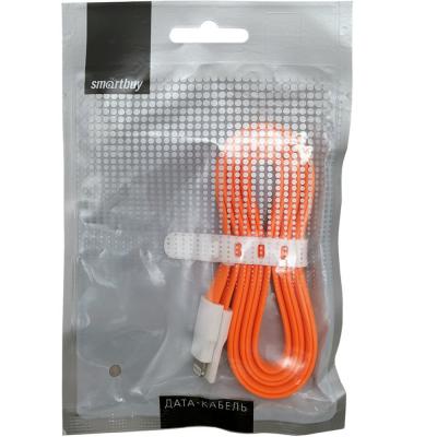 Кабель USB - Lightning 8pin, 1,0м, Smartbuy, спиральный, черный (iK-512sp black)***