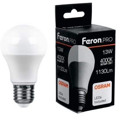 LED лампа A60/13W/4000/E27, Feron.PRO /38033/***