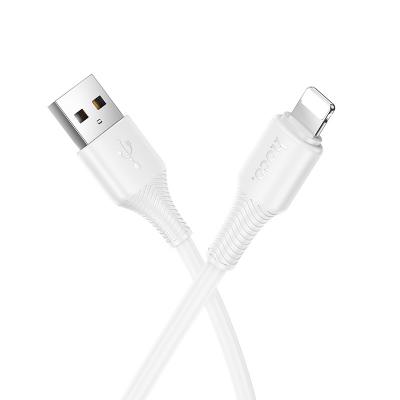 Кабель USB - Lightning 8pin, 1,0м, HOCO X120 Beneficio, ПВХ, белый 
