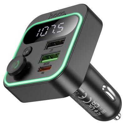 FM модулятор HOCO E85, bluetooth, 2USB+USB-C 20W, черный