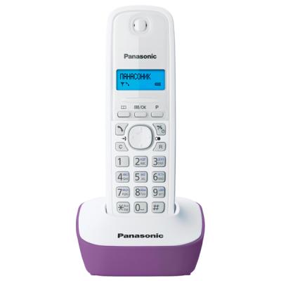 Радиотелефон Panasonic KX-TG1611RUF фиолетово-белый