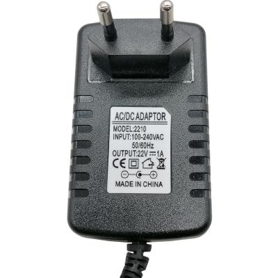 Блок питания импульсный 22V  1,0A, 5.5x2.5мм, вилка на блоке /23048