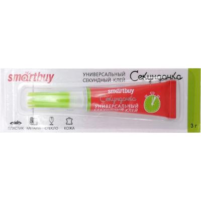 Супер клей Smartbuy SBT-SG-1P1, универсальный, прозрачный, 3гр, BL12/144