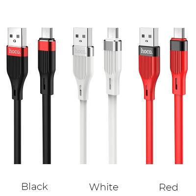 Кабель USB - micro USB, 1,2м, HOCO U72 Forest Silicone, черный