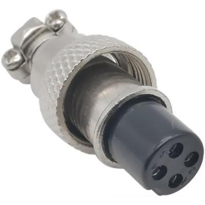 MIC12 (GX12) гнездо 4pin, на кабель (5А, 125В) /453404/