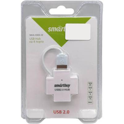 USB - Xaб Smartbuy 4 порта, 6900, белый, SBHA-6900-W
