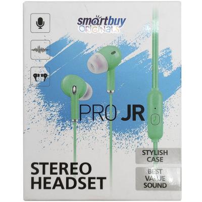 Внутриканальная гарнитура SmartBuy Pro JR, зеленая (SBH-105-GR)
