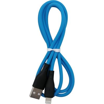 Кабель USB - Lightning 8pin, 1,0м, SmartBuy S21, 2.4A, силикон, синий (iK-512-S21bb)