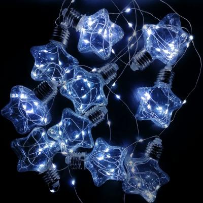 Гирлянда бахрома, 3м, 10LED, ЗВЕЗДЫ, бел. HL-42