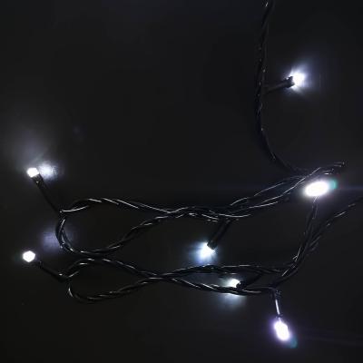 Гирлянда нитевая уличная, 10м, 80LED, бел./2 LED мерц, Ч.П. LX-216