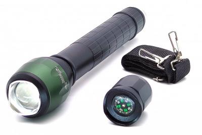Фонарь ручной Следопыт SL-3038 (1LED T6, ZOOM,3 реж., 3*R20) +компас