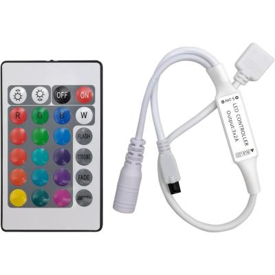 Контроллер - mini SmartBuy LED RGB IR с пультом, 5-24 W, 2A (SBL-RGB-Mini)