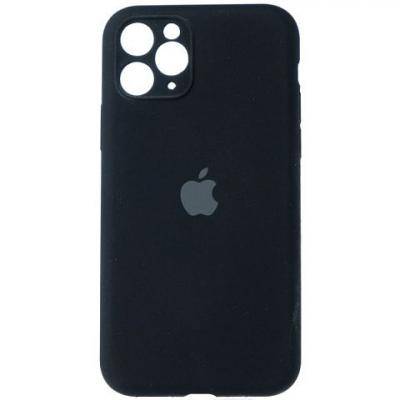 Чехол-накладка iPhone 13, Soft touch, Silicone Case, с полным покрытием, лого, черный /BL/