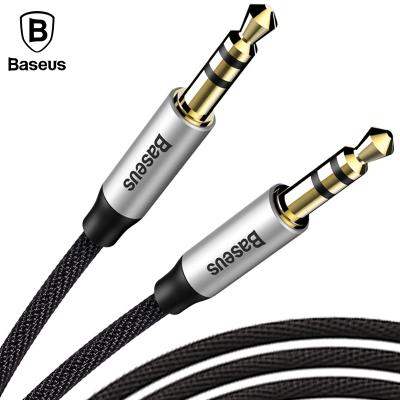 Jack 3,5mm - Jack 3,5mm 0,5м stereo Baseus M30, черный/серебро