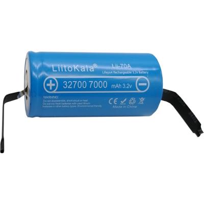 Аккумулятор 32700, 7000 mAh, выводы для пайки, LiitoKala Lii-70A