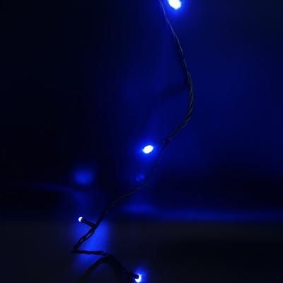 Гирлянда нитевая уличная, 20м, 160LED, син./2 LED мерц, Ч.П. LX-222