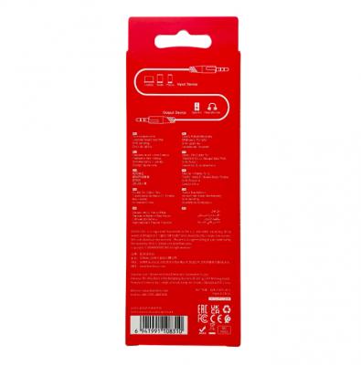 Jack 3,5mm - Jack 3,5mm 1,0м stereo BOROFONE BL19, черный