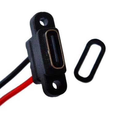 Гнездо питания USB Type-c на корпус с проводами
