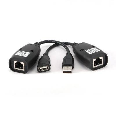 Удлинитель USB 2.0 по витой паре Cablexpert UAE-30M USB AM-AF/RG45Fx2 /08252/