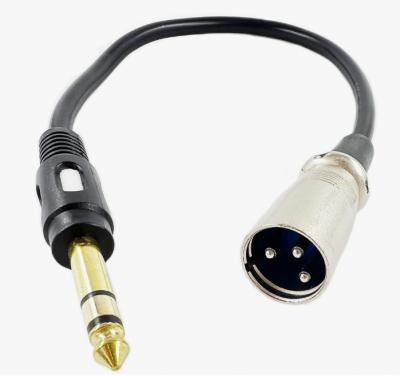 Переходник шт.XLR- шт.6,3 стерео,кабель 0,3м, позолоченый
