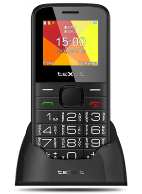 Мобильный телефон teXet TM-B201 док-станция, черный*