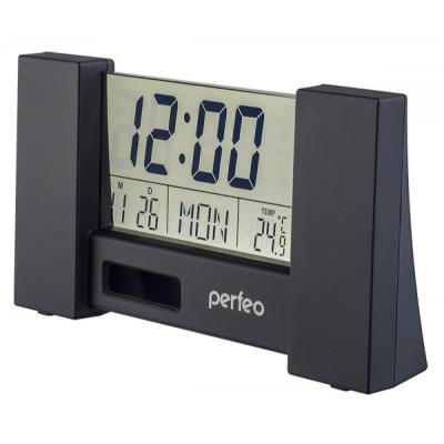 Часы-будильник PERFEO City, время, дата, температура, черный