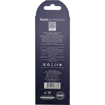 Кабель USB - Lightning 8pin, 2,0м, HOCO X20 Flash Series, черный 
