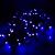 Гирлянда рисинка, 9м, 200LED, синий, черный провод 