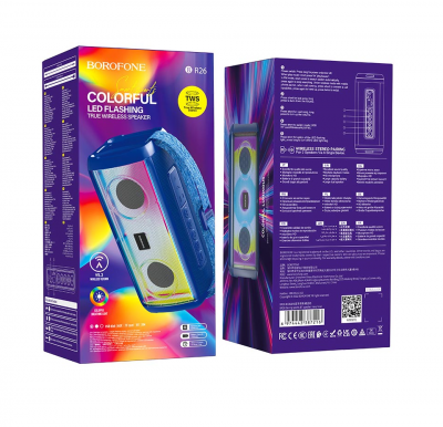 Активная колонка BOROFONE BR26 (FM/AUX/USB/microSD/BT/TWS), синий***