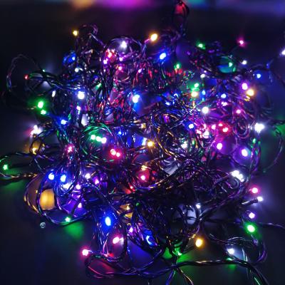 Гирлянда нитевая уличная, 20м, 160LED, RGB/2 LED мерц, Ч.П. LX-220