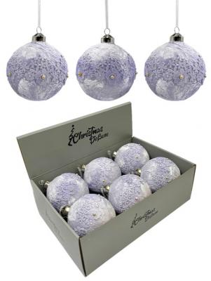 Игрушка ёлочная, 1шт. 10см. светло-фиолетовый, Christmas Deluxe,  box6 /13987/