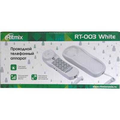 Телефон проводной RITMIX RT-003 white