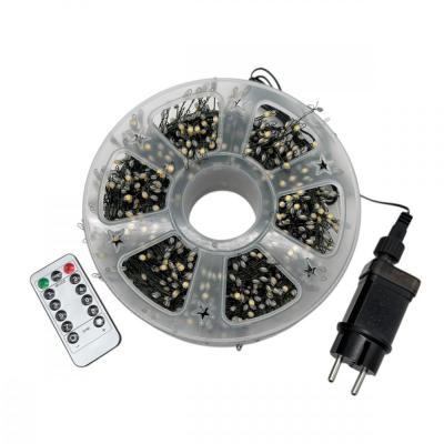 Гирлянда провол. 100м, 2000LED РОСА / МИШУРА т.бел LX-631 пульт IP44+