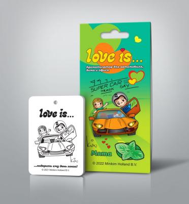 Ароматизатор картонный LOVE IS... (МЯТА)