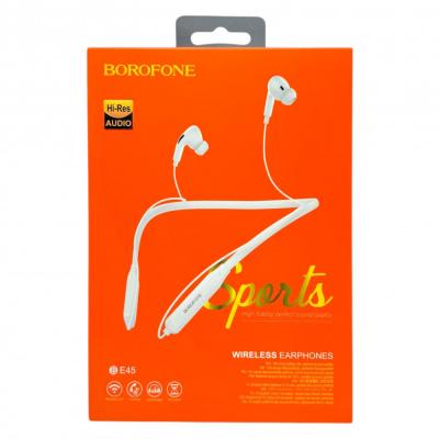 Беспроводные наушники BOROFONE BE45 Delightful, Bluetooth, спортивная, белый
