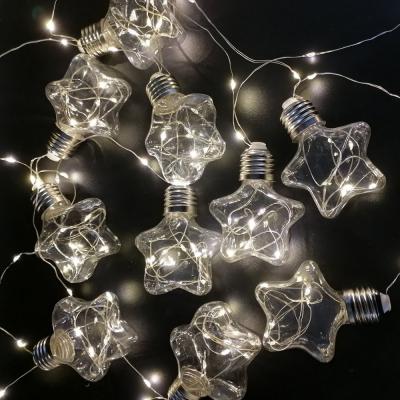 Гирлянда бахрома, 3м, 10LED, ЗВЕЗДЫ, жёлт. HL-40