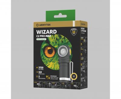 Фонарь налобный ARMYTEK WIZARD C2 PRO MAX, теплый, 1*21700 