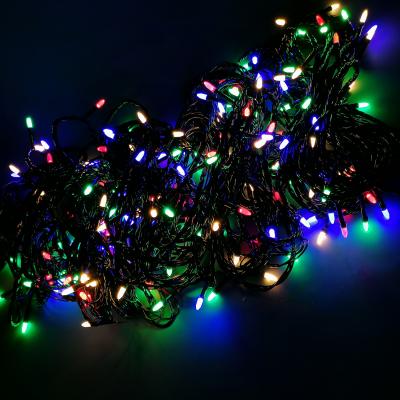 Гирлянда нитевая, 30м, 200LED, RGB, пуля, Ч.П. LX-79