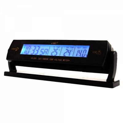 Часы эл.авто VST7013V  (будильник, температура, вольтметр)